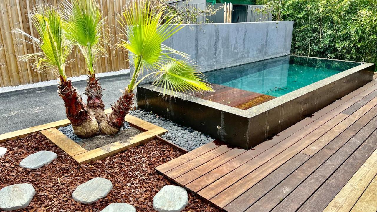 La Villa Canopee - Piscine Chauffee-Fibre-Clim-Jacuzzi グジャン・メストラ エクステリア 写真