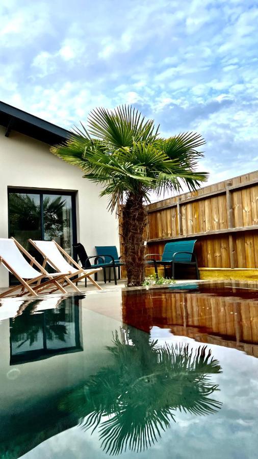 La Villa Canopee - Piscine Chauffee-Fibre-Clim-Jacuzzi グジャン・メストラ エクステリア 写真