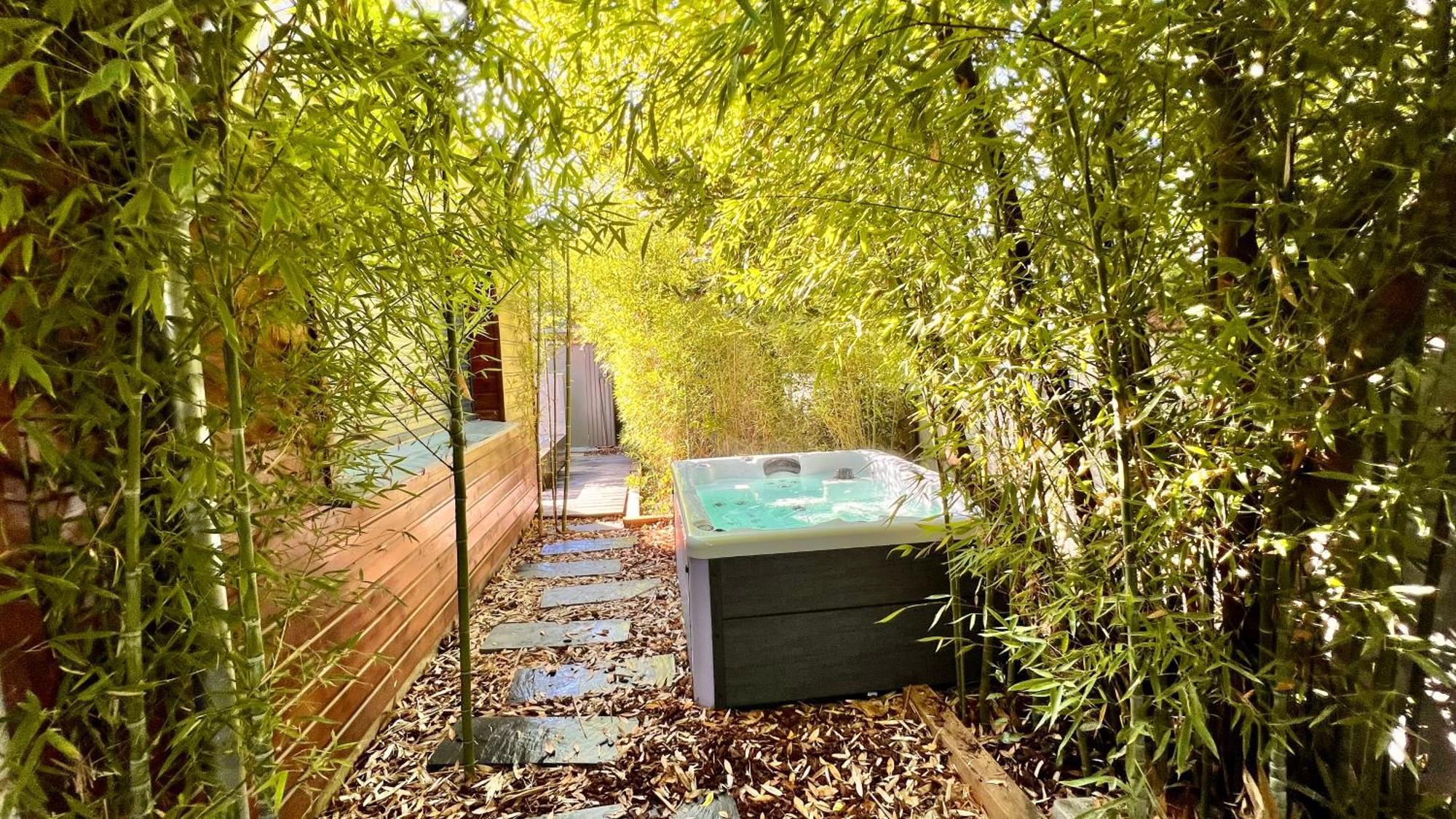 La Villa Canopee - Piscine Chauffee-Fibre-Clim-Jacuzzi グジャン・メストラ エクステリア 写真