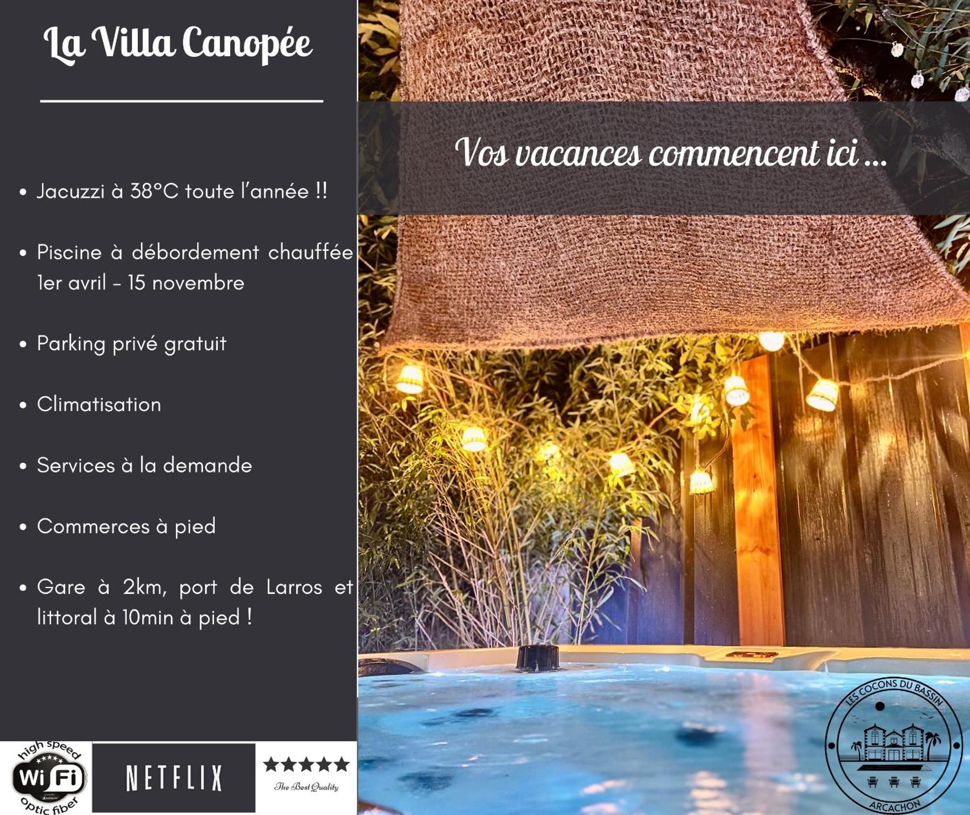La Villa Canopee - Piscine Chauffee-Fibre-Clim-Jacuzzi グジャン・メストラ エクステリア 写真